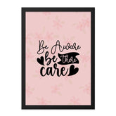 Be Aware Wall Art, Positive Affirmation Decor, Inspirational Saying Print, Floral Wall Decor, Motivation Quote Art, Gift for Her - Tawshia